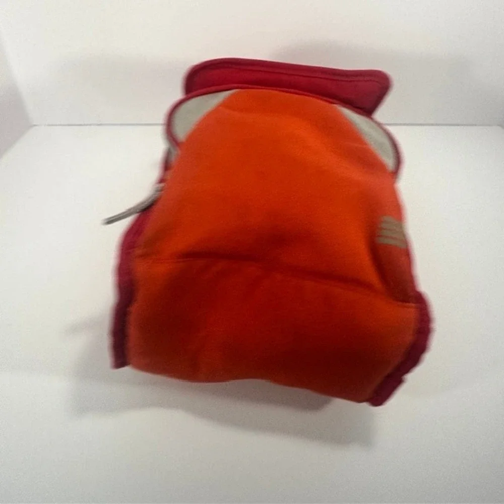 Lands End Insulated Lunch Box Red Orange Colorblock Soft Cooler Bag 231531